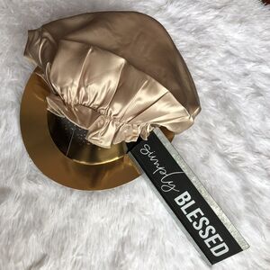 New Beige Mulberry Silk Sleep Hair Cap Bonnet Cover for Adults Unisex Hair